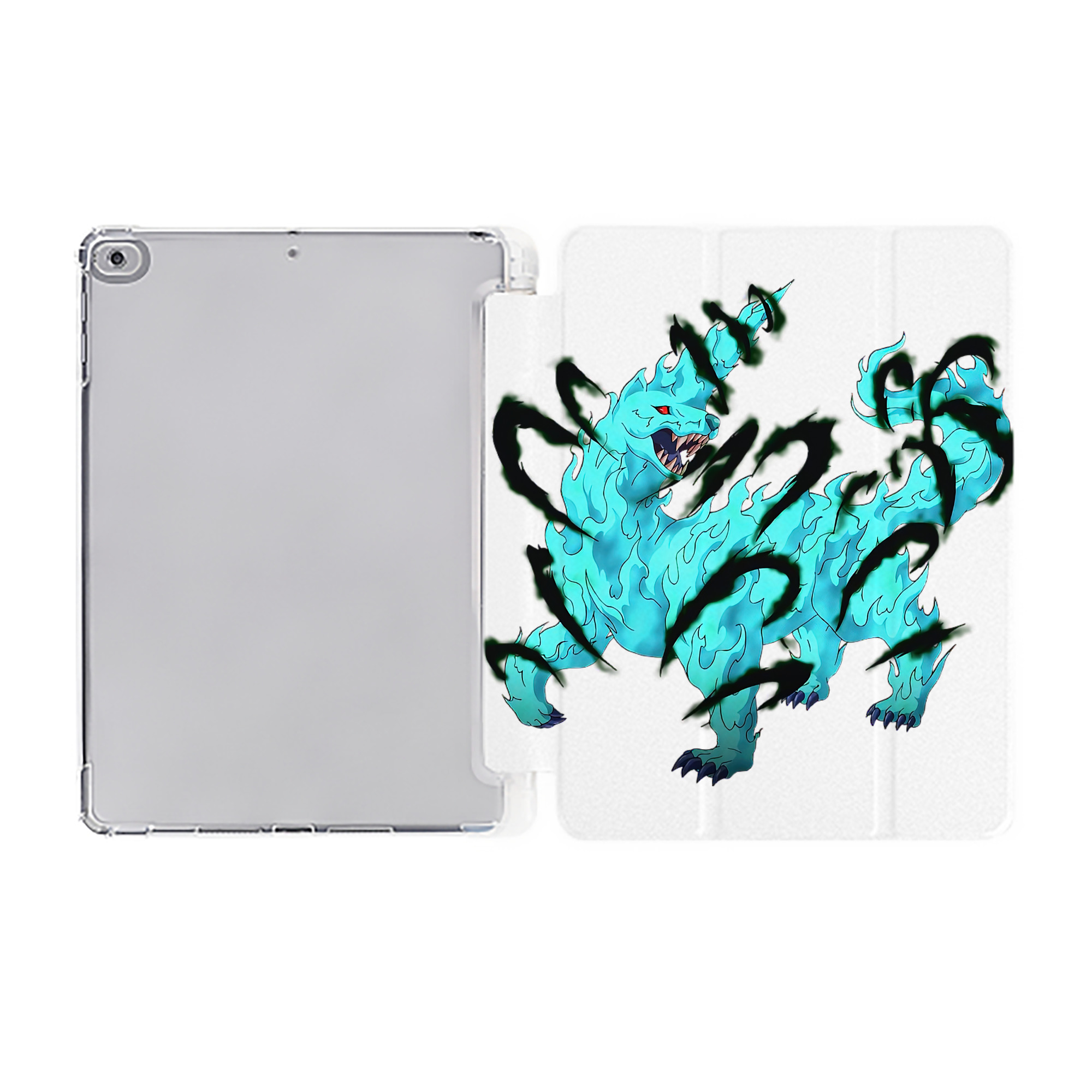 （画像用） 遊☆戯☆王 Yu-Gi-Oh! IPad ケース ペン収納付き 三つ折りスタンド PUレザー×シリコン 対応機種9.5/10.5/10.9インチ
